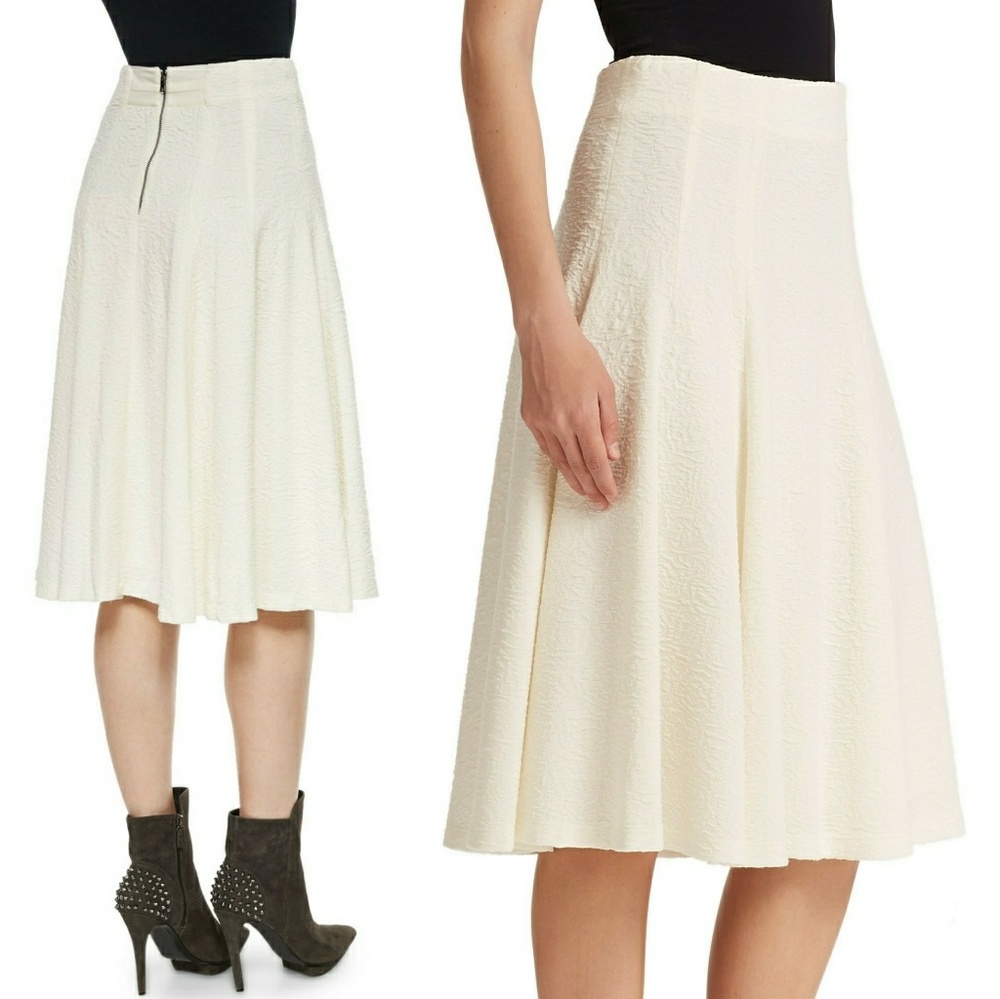 Alice + Olivia  Kimi Hammered Crepe A-Line Skirt